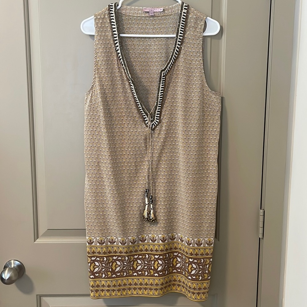 Beaded Beige Dress